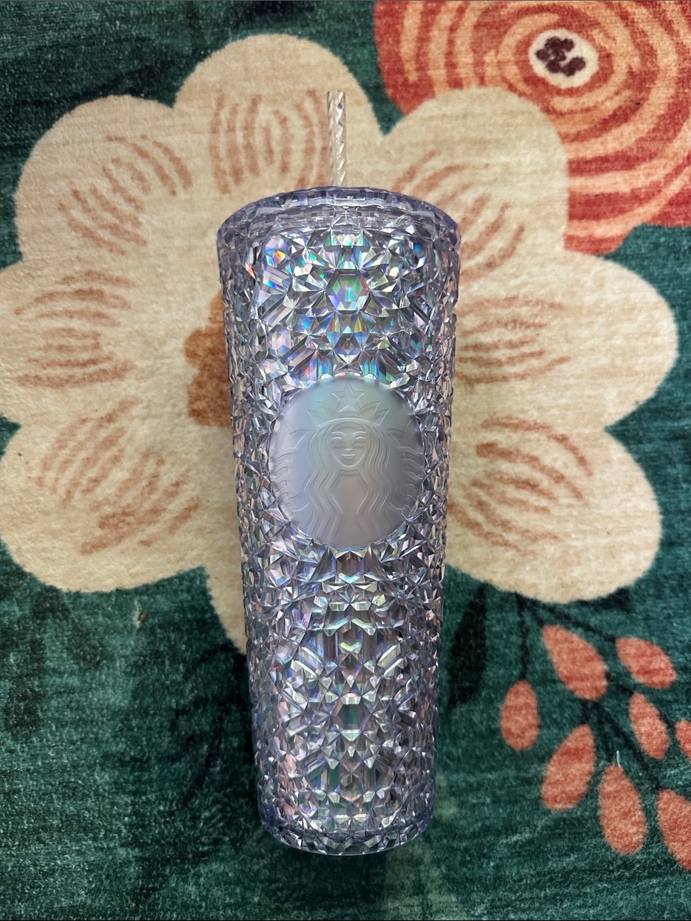 New 2024 Starbucks Silver Iridescent Gem Cold Cup | 24 oz Tumbler | Venti Sized